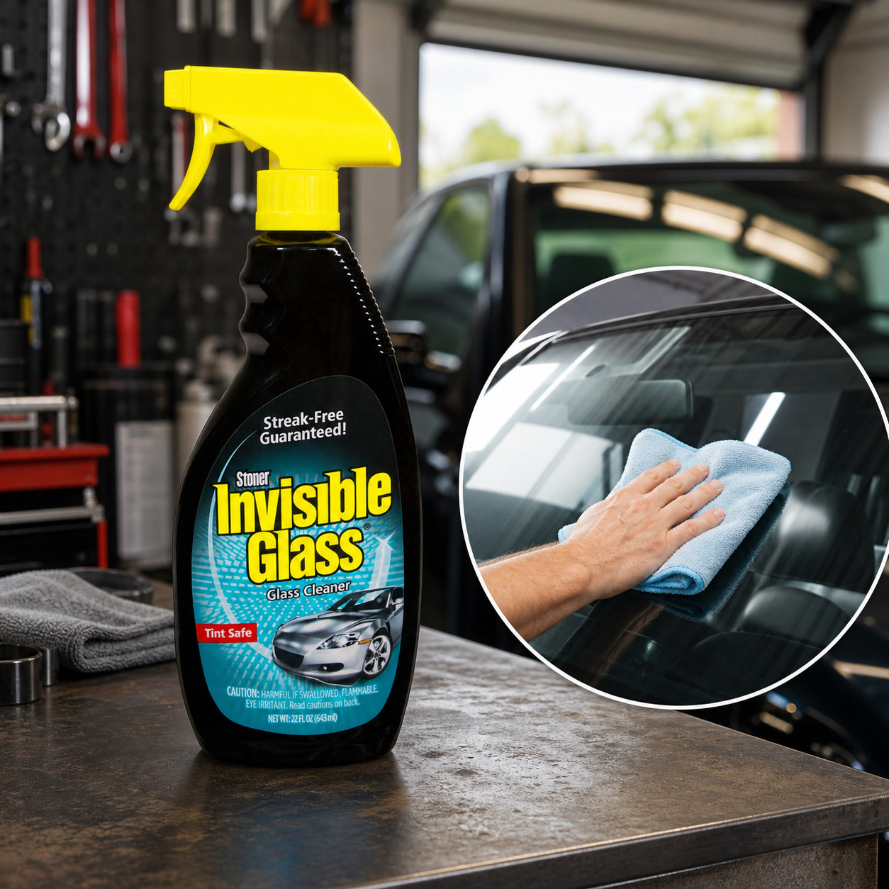 プレミアム ステークフリーガラスクリーナースプレー 車の窓、 - Glass Cleaner Streak のレビューと価格