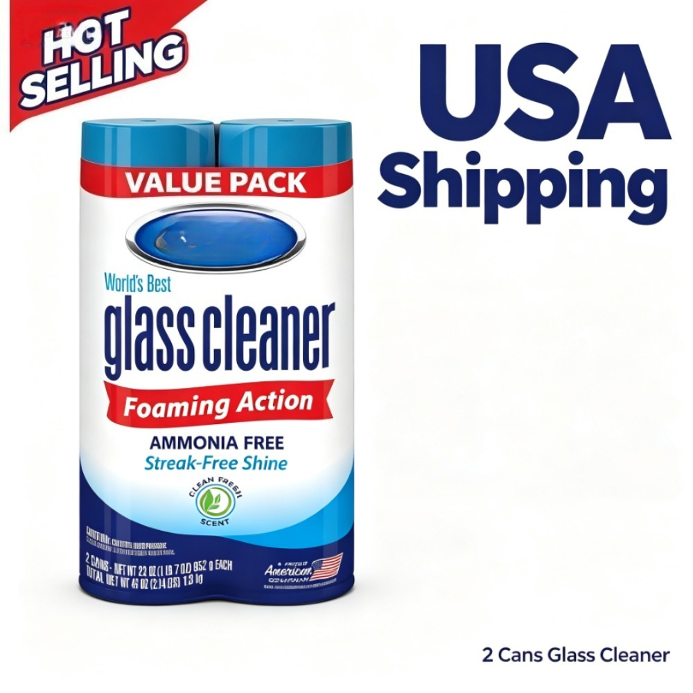 ガラスクリーナー泡状エアゾールスプレー、19オンス、2個パッ - Glass Cleaner Streak のレビューと価格