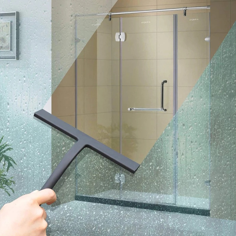マットブラックシリコン製スクイジー、線跡のない清掃用シャワー - Glass Cleaner Streak のレビューと価格