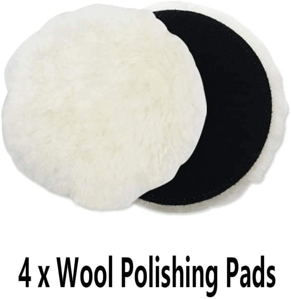 6個入り 5インチウール研磨パッドセット ドリルバッファーア - Polish Pad Set Buffer のレビューと価格