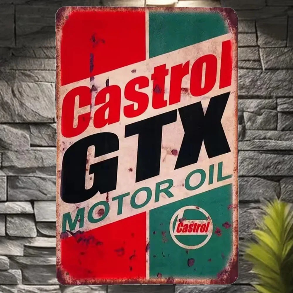 ヴィンテージカストロールGTXモーターオイルのブリキ看板、レ - Castrol Oil Gtx のレビューと価格