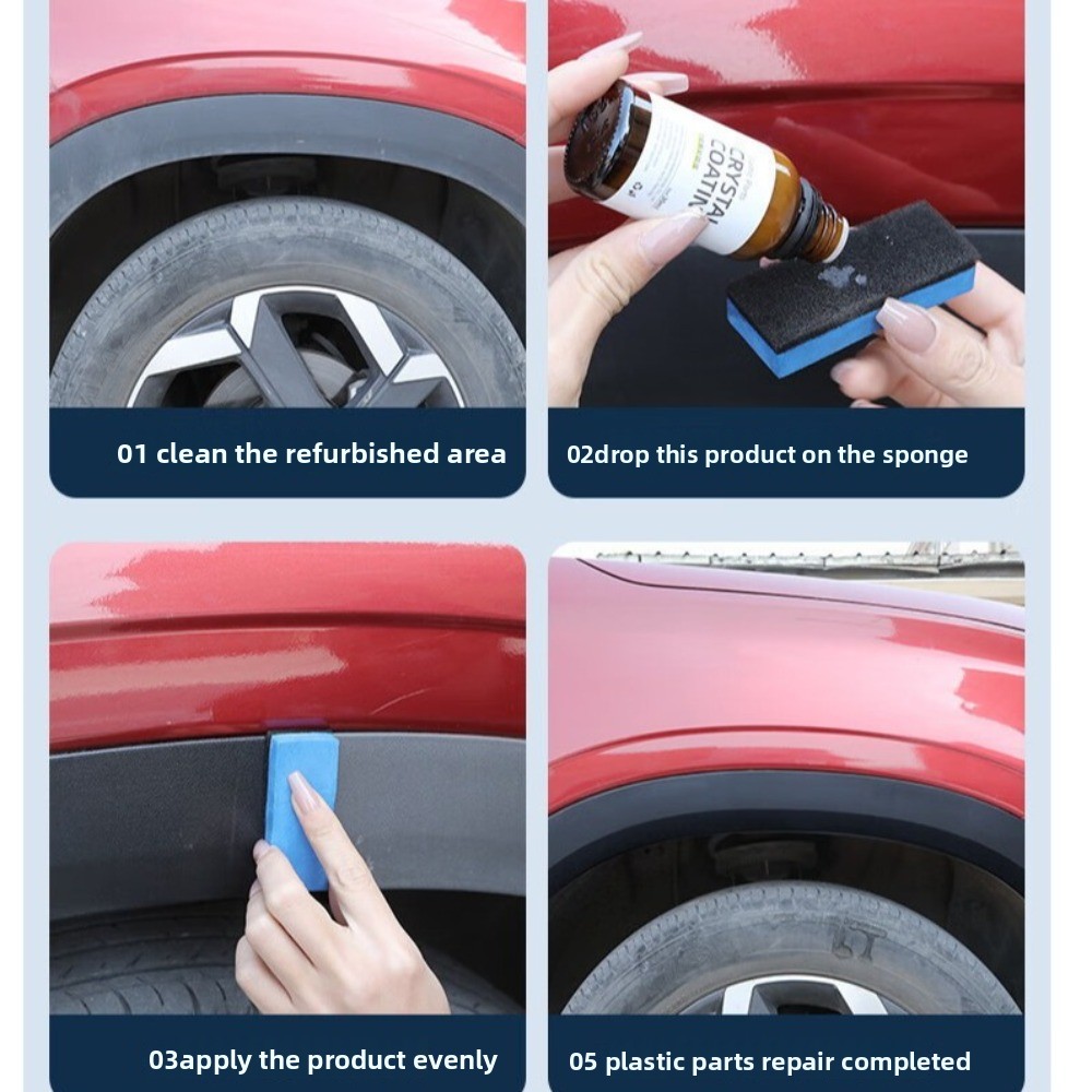 新しい耐久性のあるクリスタルコーティング、再生コーティング、 - Trim Restorer Plastic のレビューと価格