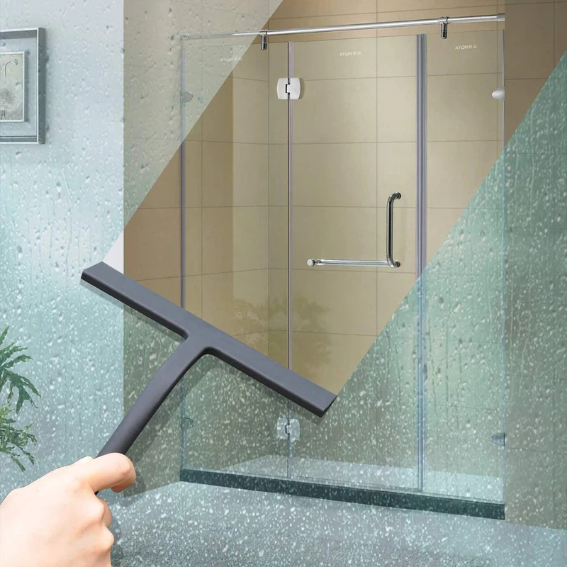 シリコン製スクイジー、拭き跡が残らない、ガラス、浴室、シャワ - Glass Cleaner Streak のレビューと価格