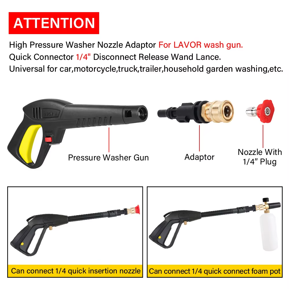 高圧洗車クイック1/4接続アダプター LAVOR / ARK - Pressure Washer Foam Gun のレビューと価格