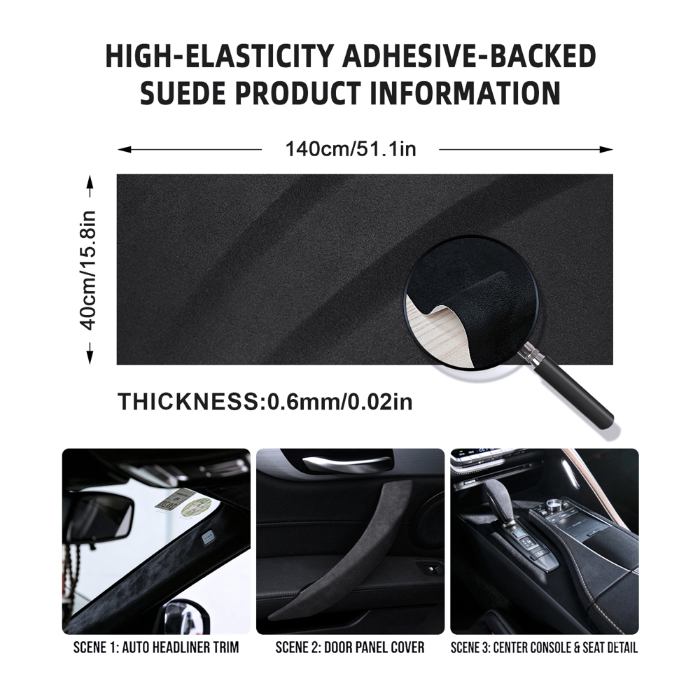 40×140cm高伸縮ピールアンドスティックスエードクロス0 - Leather Cleaner Interior のレビューと価格