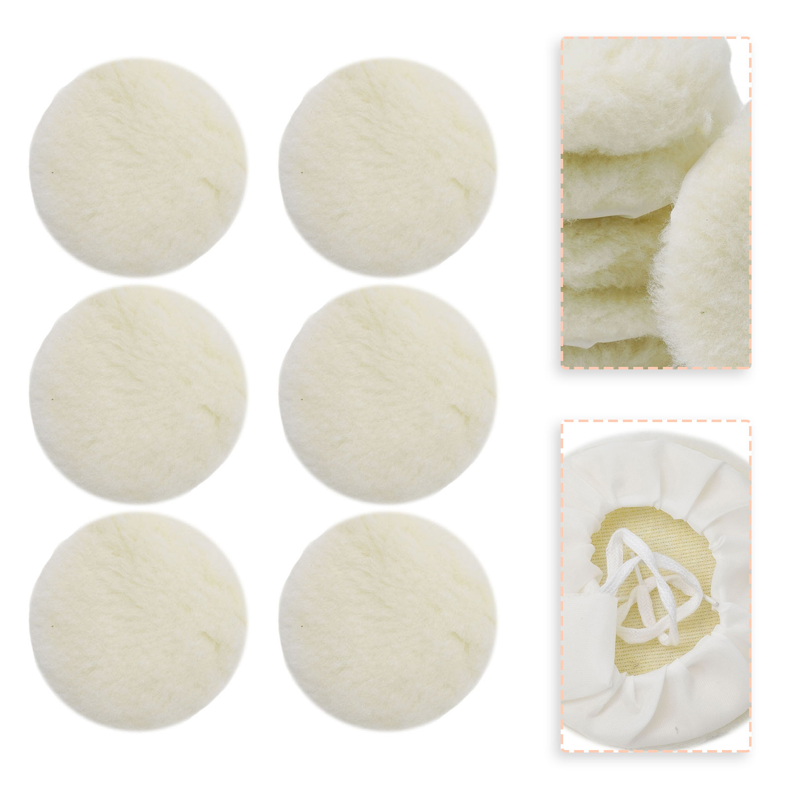 セット バフパッド 125mm バッファー ラムウール ポリ - Polish Pad Set Buffer のレビューと価格